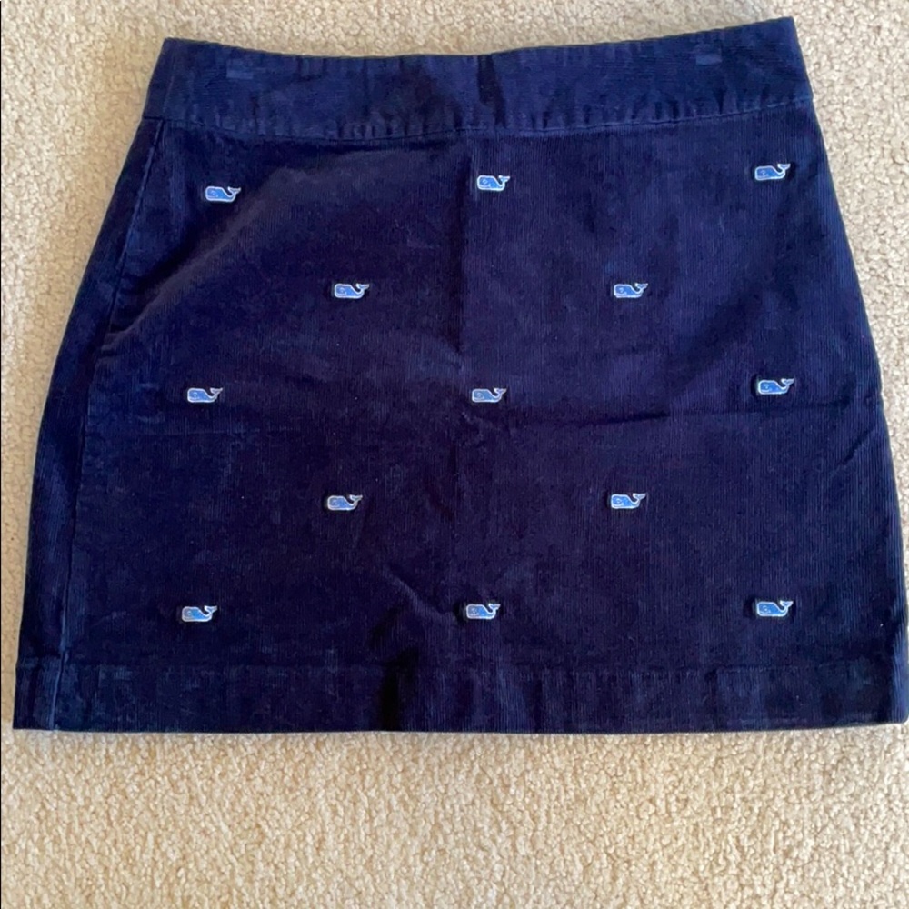 Vineyard Vines navy corduroy whale skirt